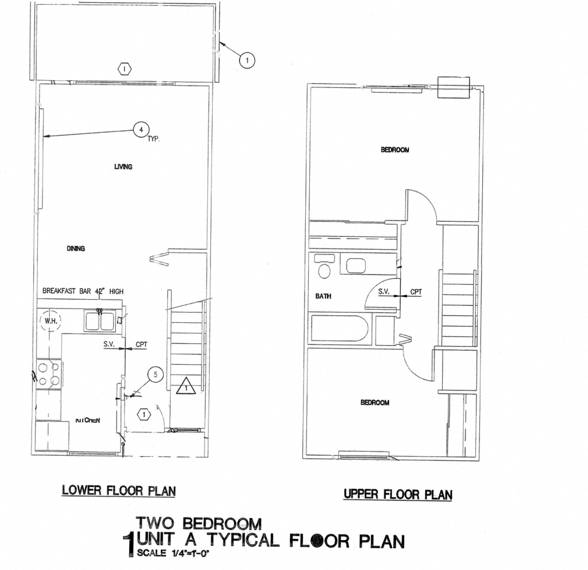 Floor plan for 2 beds, 1 bath, 708 sqft